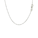 18k White Gold Box Chain 0.6mm - Premium Chains - Just $273.99! Shop now at Pulse Designer Fashion