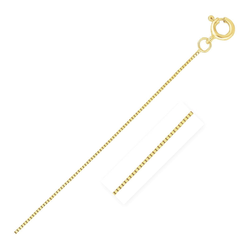 14k Yellow Gold Classic Box Chain 0.4mm - Premium Chains - Just $136.99! Shop now at Pulse Designer Fashion