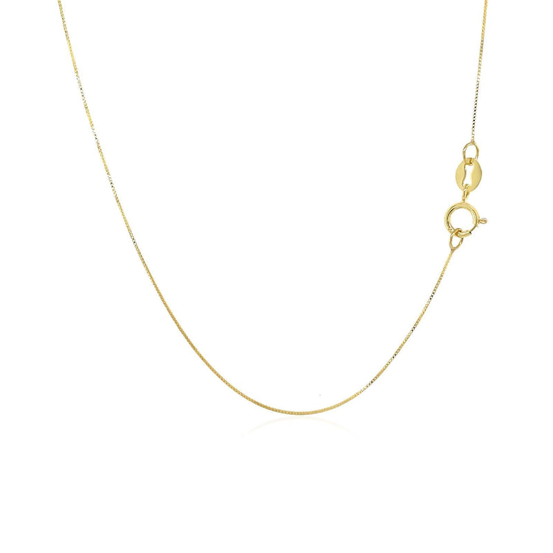 14k Yellow Gold Classic Box Chain 0.4mm - Premium Chains - Just $136.99! Shop now at Pulse Designer Fashion