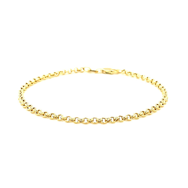 2.3mm 14k Yellow Gold Rolo Bracelet - Premium Bracelets - Just $257.99! Shop now at Pulse Designer Fashion