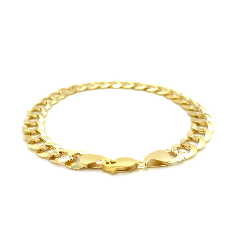 8.2mm 14k Yellow Gold Solid Curb Bracelet - Premium Bracelets - Just $2061.99! Shop now at Pulse Designer Fashion