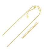 14k Yellow Gold Adjustable Box Chain 1.1mm - Premium Chains - Just $613.99! Shop now at Pulse Designer Fashion