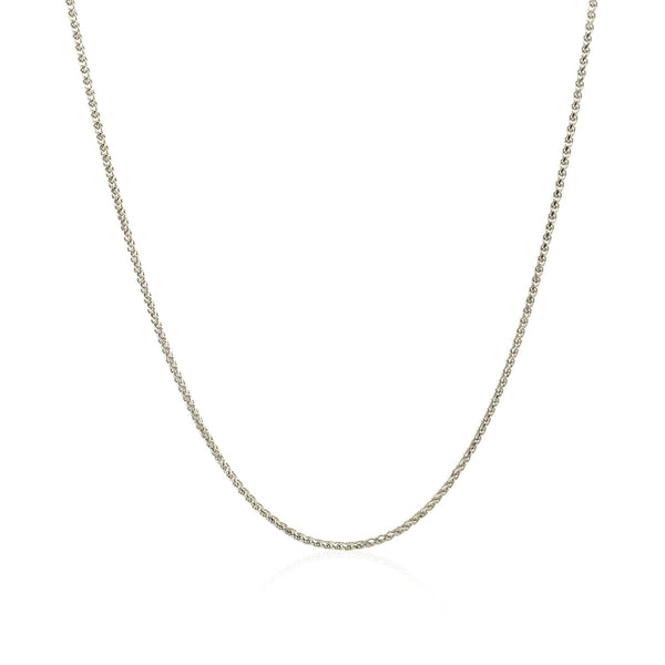 14k White Gold Diamond Cut Round Wheat Chain 1.0mm - Premium Chains - Just $316.99! Shop now at Pulse Designer Fashion