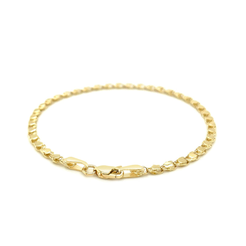 2.9mm 14k Yellow Gold Heart Bracelet - Premium Bracelets - Just $404.99! Shop now at Pulse Designer Fashion