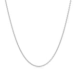 14k White Gold Round Cable Link Chain 1.1mm - Premium Chains - Just $293.99! Shop now at Pulse Designer Fashion