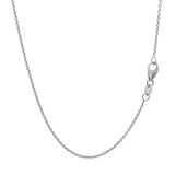 14k White Gold Round Cable Link Chain 1.1mm - Premium Chains - Just $293.99! Shop now at Pulse Designer Fashion