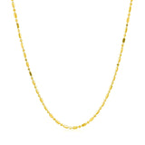 14k Yellow Gold Diamond-Cut Alternating Bead Chain 1.2mm - Premium Chains - Just $354.99! Shop now at Pulse Designer Fashion