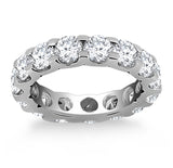 14k White Gold Round Diamond Studded Eternity Ring - Premium Rings - Just $8201.99! Shop now at Pulse Designer Fashion