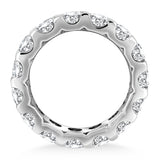 14k White Gold Round Diamond Studded Eternity Ring - Premium Rings - Just $8201.99! Shop now at Pulse Designer Fashion