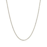 14k White Gold Diamond Cut Cable Link Chain 1.5mm - Premium Chains - Just $381.99! Shop now at Pulse Designer Fashion