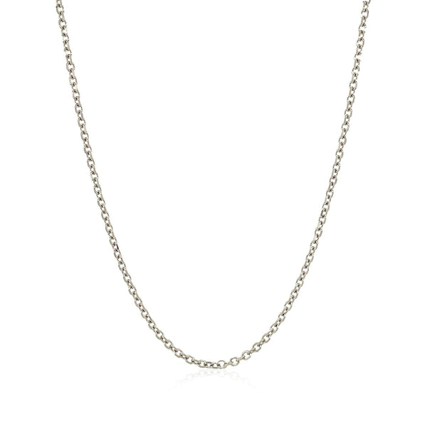 14k White Gold Diamond Cut Cable Link Chain 1.5mm - Premium Chains - Just $381.99! Shop now at Pulse Designer Fashion