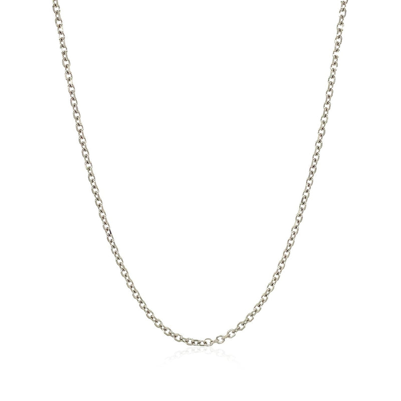 14k White Gold Diamond Cut Cable Link Chain 1.5mm - Premium Chains - Just $381.99! Shop now at Pulse Designer Fashion