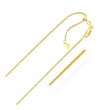 14k Yellow Gold Adjustable Wheat Chain 1.0mm - Premium Chains - Just $459.99! Shop now at Pulse Designer Fashion