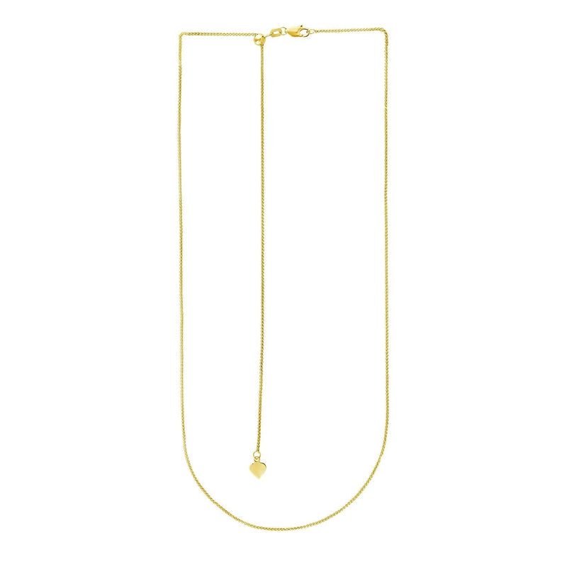 14k Yellow Gold Adjustable Wheat Chain 1.0mm - Premium Chains - Just $459.99! Shop now at Pulse Designer Fashion