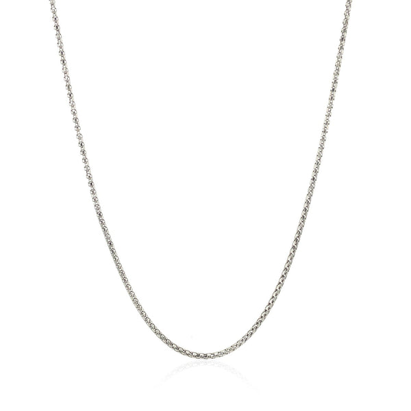 14k White Gold Adjustable Popcorn Chain 1.3mm - Premium Chains - Just $433.99! Shop now at Pulse Designer Fashion