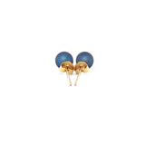 14k Yellow Gold Cultured Black Pearl Stud Earrings (6.0 mm) - Premium Earrings - Just $116.99! Shop now at Pulse Designer Fashion