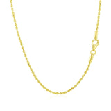 10k Yellow Gold Solid Diamond Cut Rope Chain 1.5mm - Premium Chains - Just $337.99! Shop now at Pulse Designer Fashion