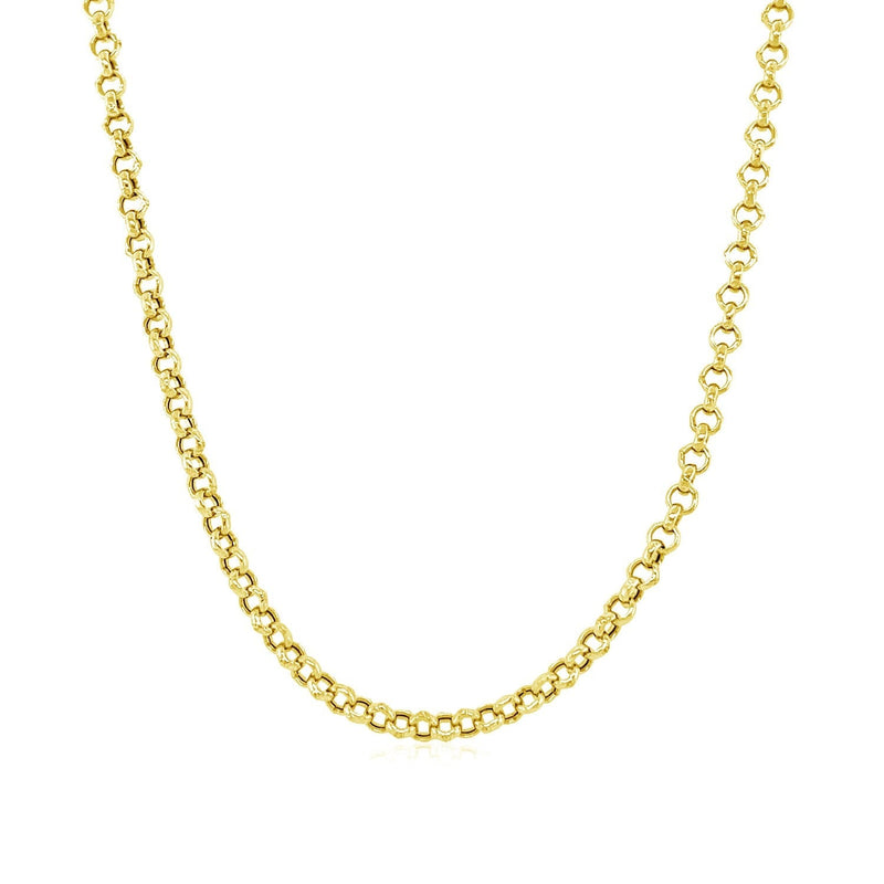 2.3mm 10k Yellow Gold Rolo Chain - Premium Chains - Just $297.99! Shop now at Pulse Designer Fashion