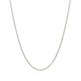 14k White Gold Lite Forsantina Cable Link Chain 1.5mm - Premium Chains - Just $206.99! Shop now at Pulse Designer Fashion