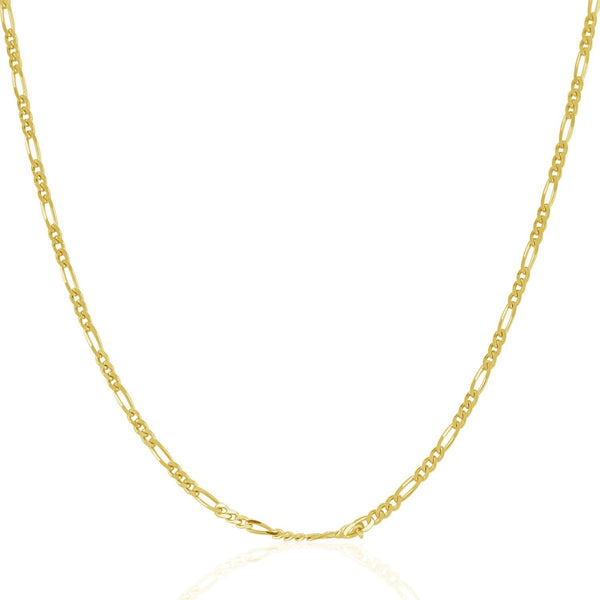 14k Yellow Gold Solid Figaro Chain 1.9mm - Premium Chains - Just $399.99! Shop now at Pulse Designer Fashion