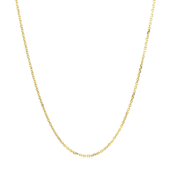 18k Yellow Gold Cable Chain 1.1mm - Premium Chains - Just $381.99! Shop now at Pulse Designer Fashion