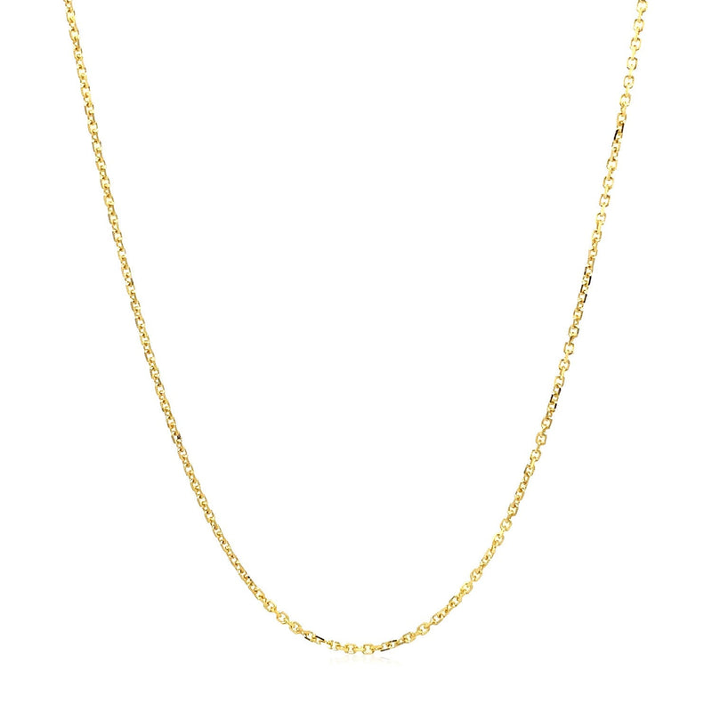 18k Yellow Gold Cable Chain 1.1mm - Premium Chains - Just $381.99! Shop now at Pulse Designer Fashion