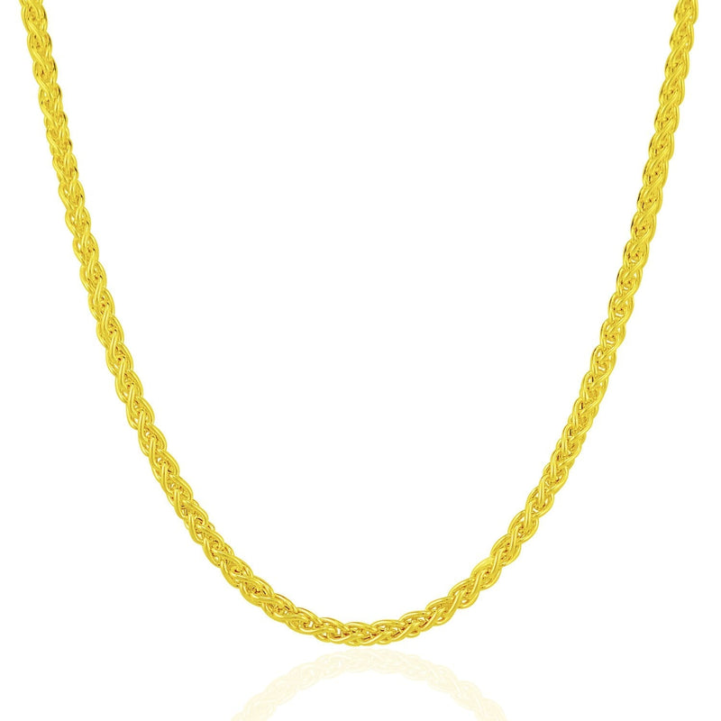 14k Yellow Gold 3.3mm Light Weight Wheat Chain - Premium Chains - Just $1190.99! Shop now at Pulse Designer Fashion