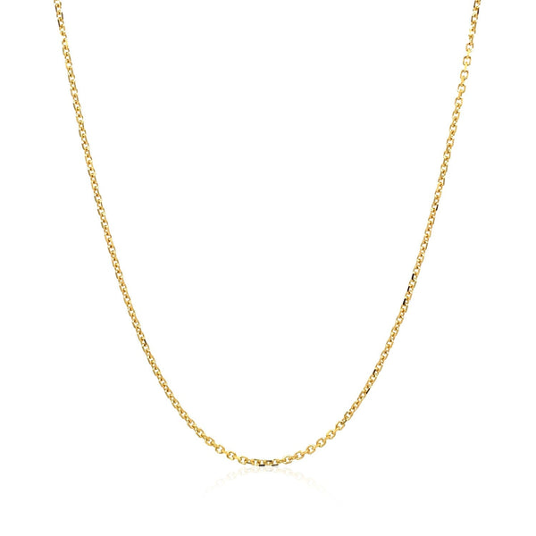 14k Yellow Gold Diamond Cut Cable Link Chain 1.1mm - Premium Chains - Just $181.99! Shop now at Pulse Designer Fashion