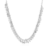 Sterling Silver 16 inch Necklace with Textured Beads - Premium Necklaces - Just $105.99! Shop now at Pulse Designer Fashion