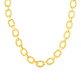 14k Yellow Gold Twisted Oval Link Necklace - Premium Necklaces - Just $1883.99! Shop now at Pulse Designer Fashion