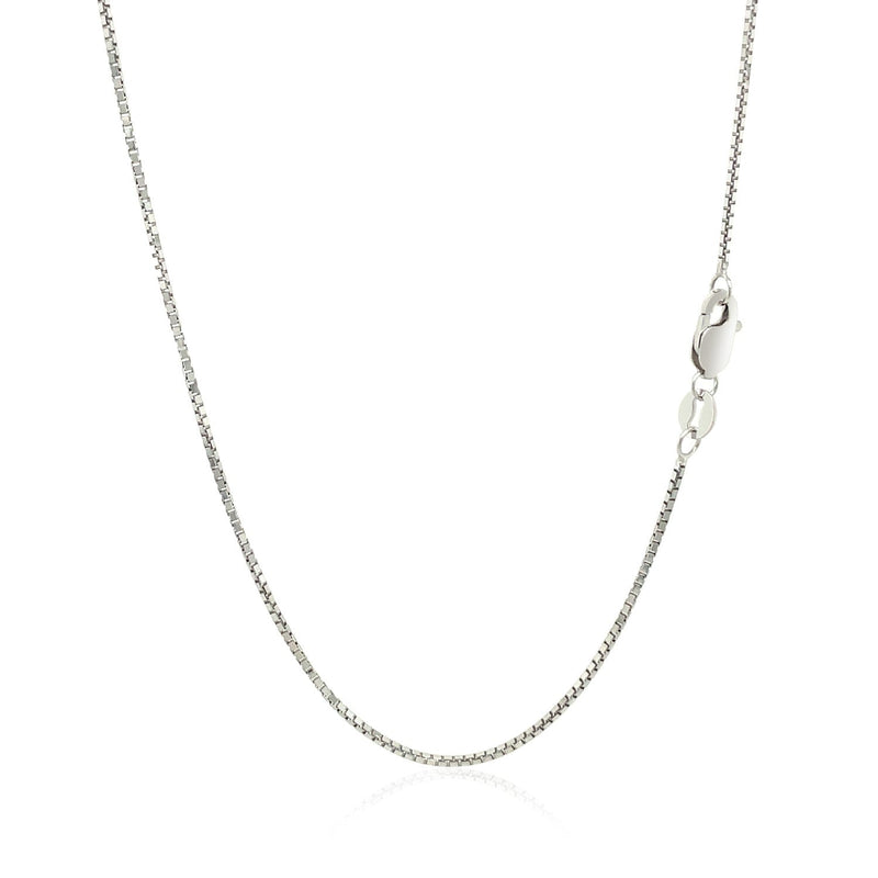 14k White Gold Octagonal Box Chain 1.0mm - Premium Chains - Just $434.99! Shop now at Pulse Designer Fashion