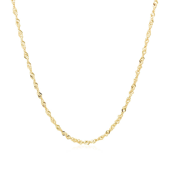 14k Yellow Gold Singapore Chain 1.5mm - Premium Chains - Just $200.99! Shop now at Pulse Designer Fashion