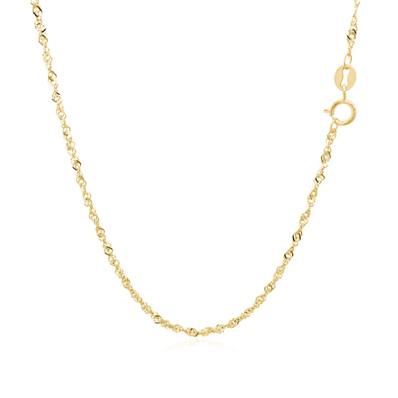 14k Yellow Gold Singapore Chain 1.5mm - Premium Chains - Just $200.99! Shop now at Pulse Designer Fashion