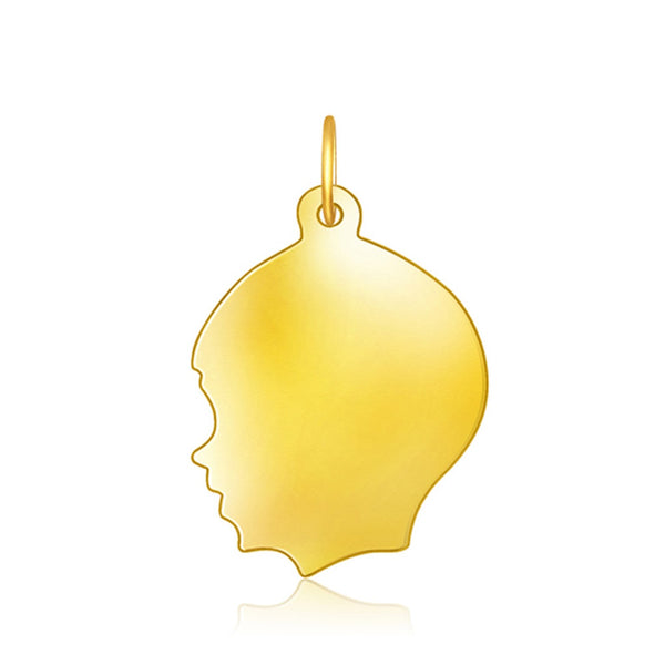 14k Yellow Gold Large Boy Head Charm - Premium Charms - Just $316.99! Shop now at Pulse Designer Fashion