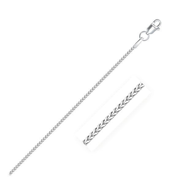 14k White Gold Franco Chain 0.9mm - Premium Chains - Just $395.99! Shop now at Pulse Designer Fashion