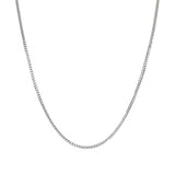 14k White Gold Franco Chain 0.9mm - Premium Chains - Just $395.99! Shop now at Pulse Designer Fashion