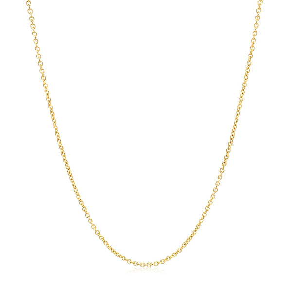 14k Yellow Gold Round Cable Link Chain 1.2mm - Premium Chains - Just $286.99! Shop now at Pulse Designer Fashion