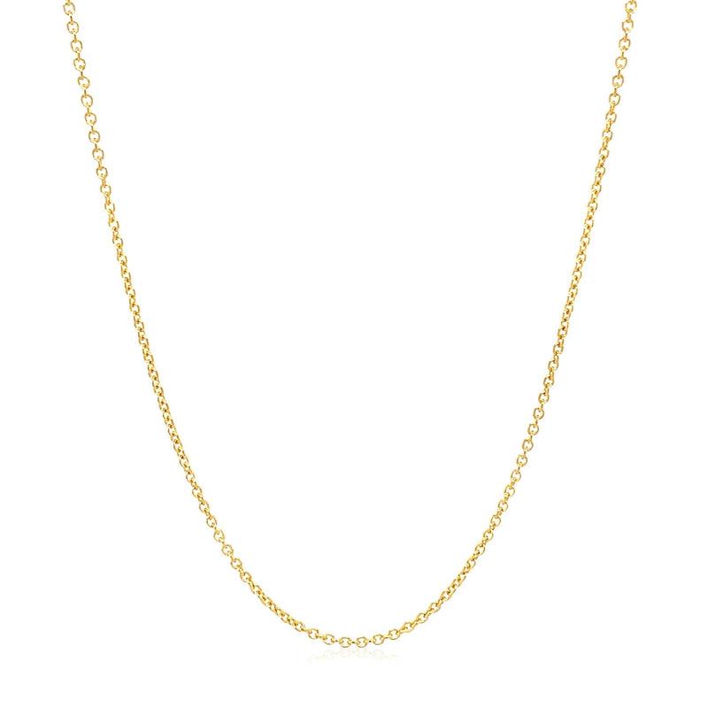 14k Yellow Gold Round Cable Link Chain 1.2mm - Premium Chains - Just $286.99! Shop now at Pulse Designer Fashion