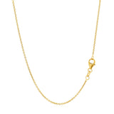 14k Yellow Gold Round Cable Link Chain 1.2mm - Premium Chains - Just $286.99! Shop now at Pulse Designer Fashion