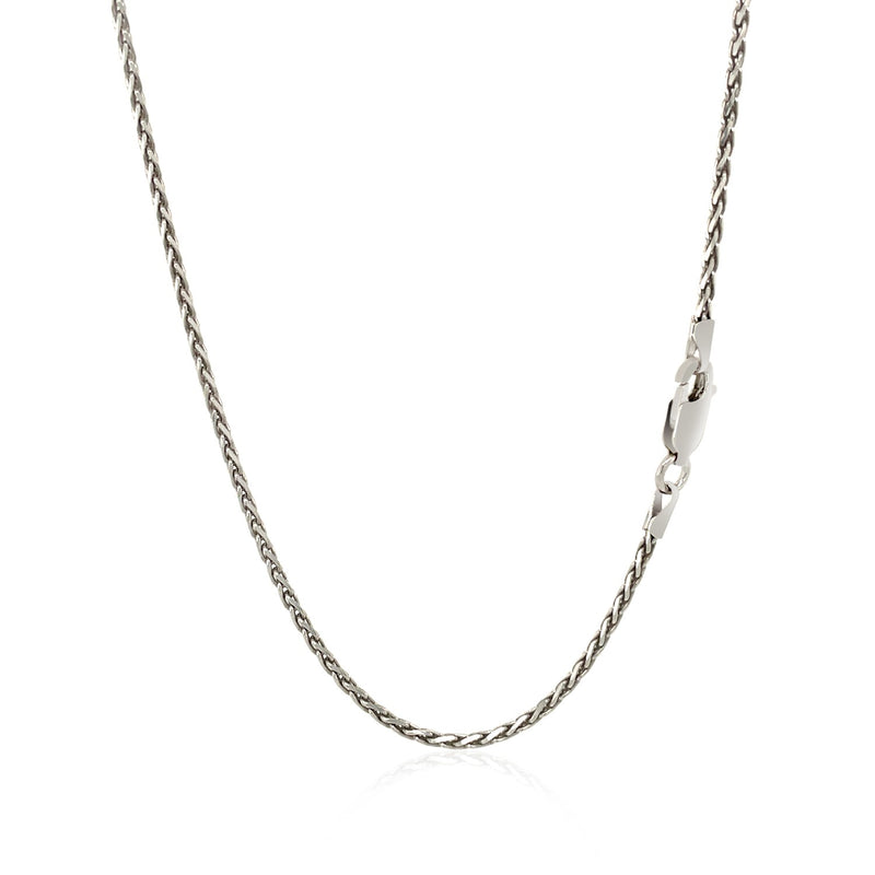 Sterling Silver Rhodium Plated Wheat Chain 1.5mm - Premium Chains - Just $37.99! Shop now at Pulse Designer Fashion