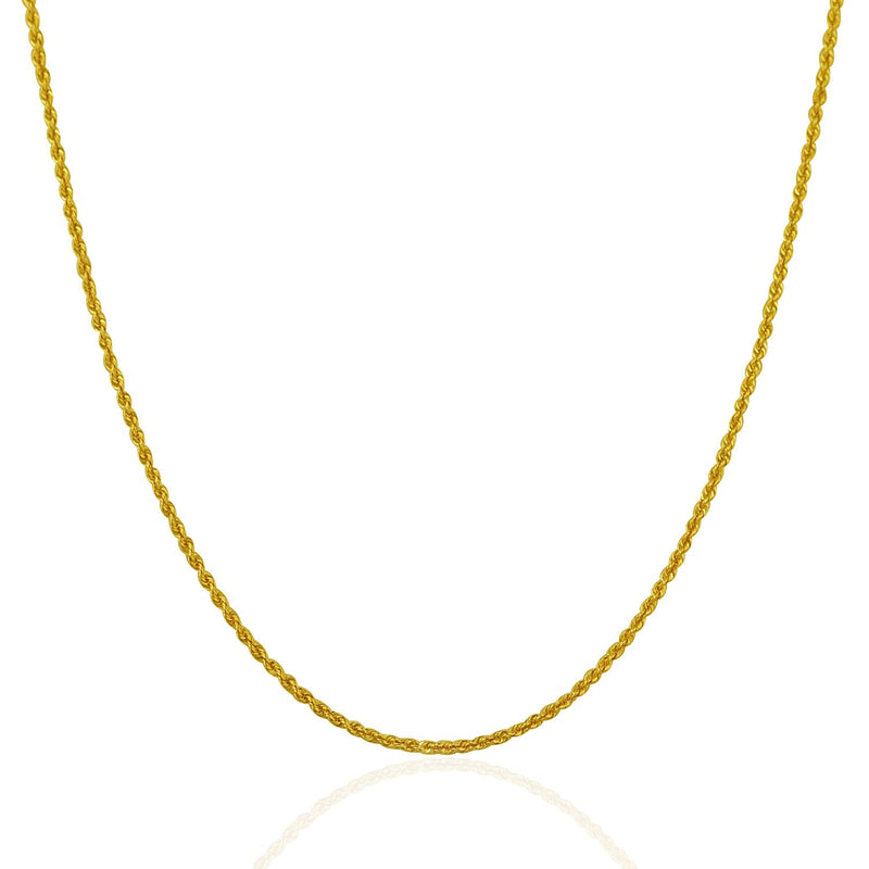 14k Yellow Gold Solid Rope Chain 1.25mm - Premium Chains - Just $440.99! Shop now at Pulse Designer Fashion