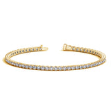 14k Yellow Gold Round Diamond Tennis Bracelet (3 cttw) - Premium Bracelets - Just $8505.99! Shop now at Pulse Designer Fashion