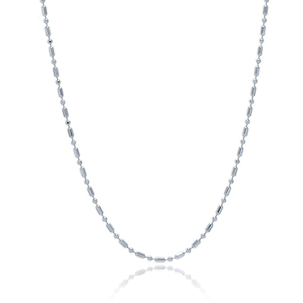 Sterling Silver Rhodium Plated Bead Chain 1.5mm - Premium Chains - Just $29.99! Shop now at Pulse Designer Fashion