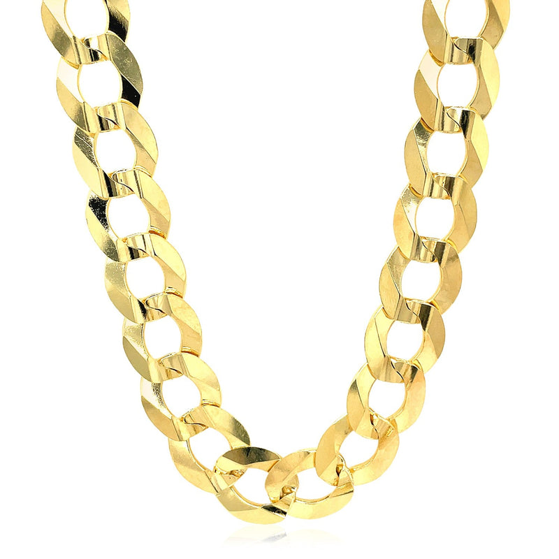 14k Yellow Gold Solid Curb Chain 10.0mm - Premium Chains - Just $6023.99! Shop now at Pulse Designer Fashion