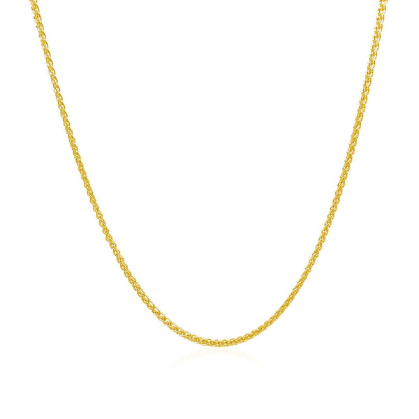 14k Yellow Gold Diamond Cut Round Wheat Chain 1.1mm - Premium Chains - Just $403.99! Shop now at Pulse Designer Fashion