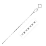 14k White Gold Faceted Cable Link Chain 1.3mm - Premium Chains - Just $182.99! Shop now at Pulse Designer Fashion