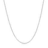 14k White Gold Faceted Cable Link Chain 1.3mm - Premium Chains - Just $182.99! Shop now at Pulse Designer Fashion