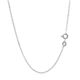 14k White Gold Faceted Cable Link Chain 1.3mm - Premium Chains - Just $182.99! Shop now at Pulse Designer Fashion