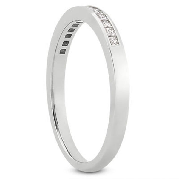 14k White Gold Channel Set Princess Diamond Wedding Ring Band - Premium Rings - Just $1321.99! Shop now at Pulse Designer Fashion