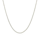 Rhodium Plated 1.5mm Sterling Silver Bead Style Chain - Premium Chains - Just $31.99! Shop now at Pulse Designer Fashion